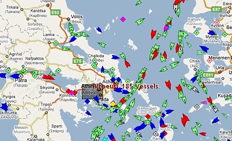 Greece - Live Ships Map
